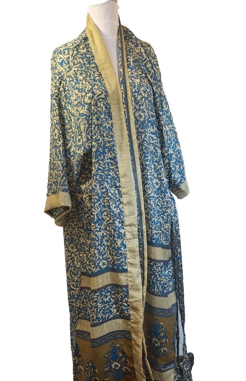 Gorgeous Silk Robe Made From Recycled Saris Kimono Style One Size